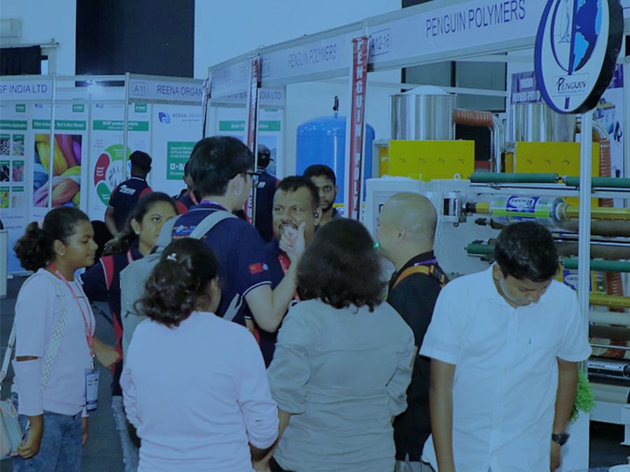 Trade visitors exploring stands at COMPLAST Sri Lanka